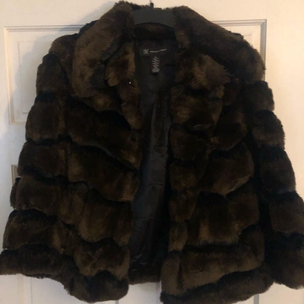 INC Faux Fur Jacket